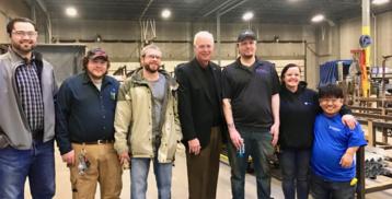 Sen Johnson visits Gordon Aluminum Industries