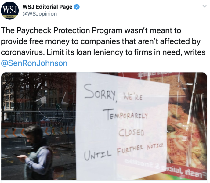 Wall Street Journal Tweet