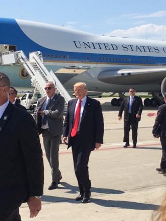Trump Getting Off Air Force One