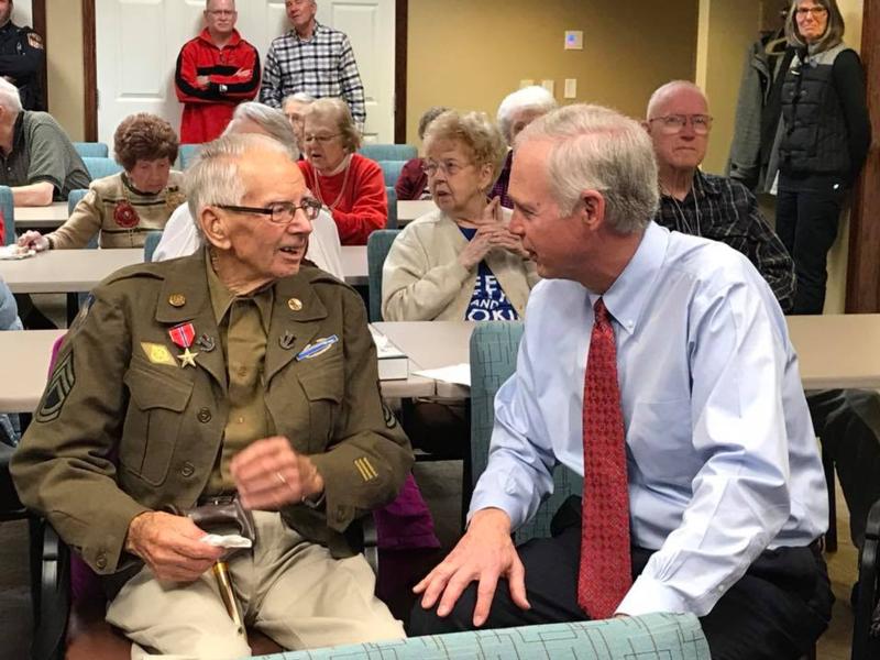 Leonard Erickson with Senator Johnson