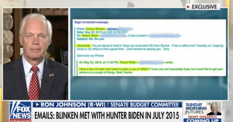 Sen. Johnson with Blinken email to Hunter
