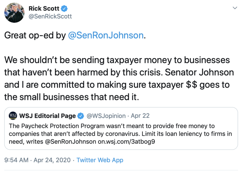 Sen. Scott Tweet