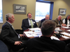 Senator Johnson meets with members of the International Paper team.