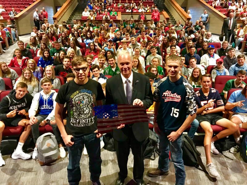 Sen. Johnson at Slinger High School