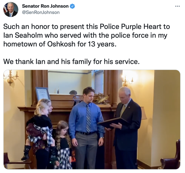 Police Purple Heart ceremony 