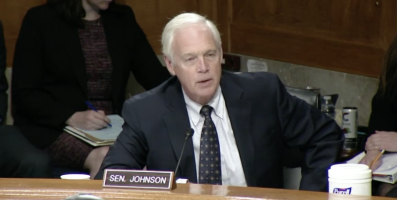 Sen. Johnson at Senate hearing