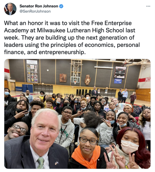 Tweet from Free Enterprise Academy 