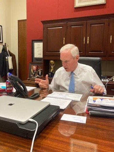 Senator Johnson on a telephone town hall