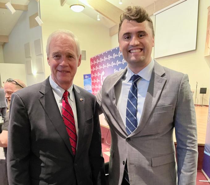 Ron Johnson and Charlie Kirk