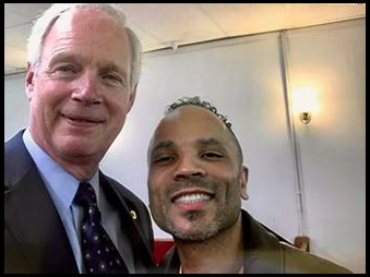 Sen. Ron Johnson and Ramiah Whiteside in January 2020. 