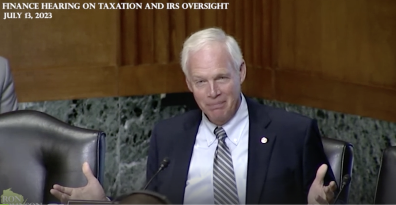 Sen. Johnson at Finance Hearing