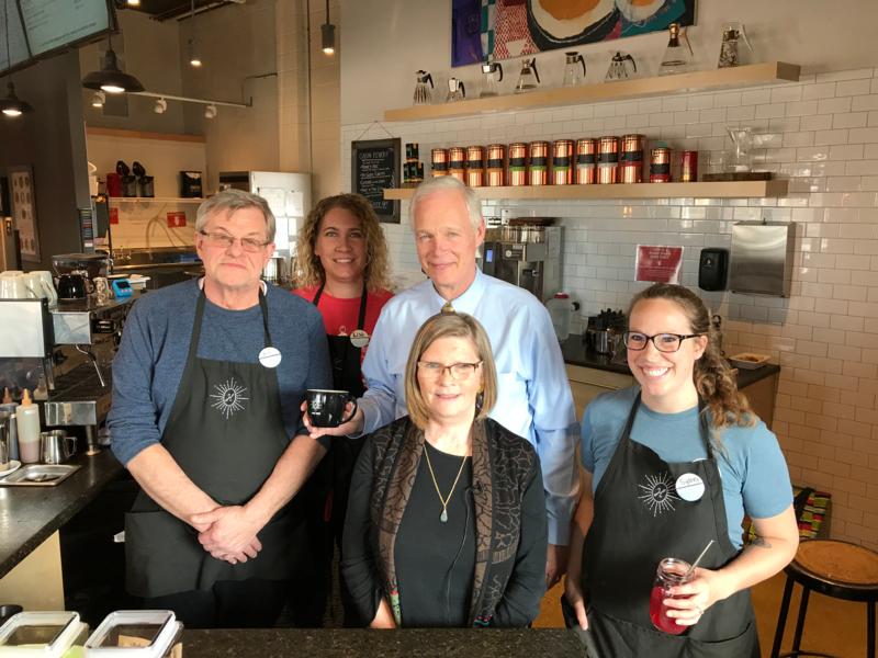 Sen. Johnson at Volunteer Coffee Shop