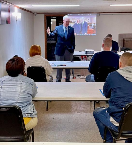 Sen. Johnson addressing Joseph Project students