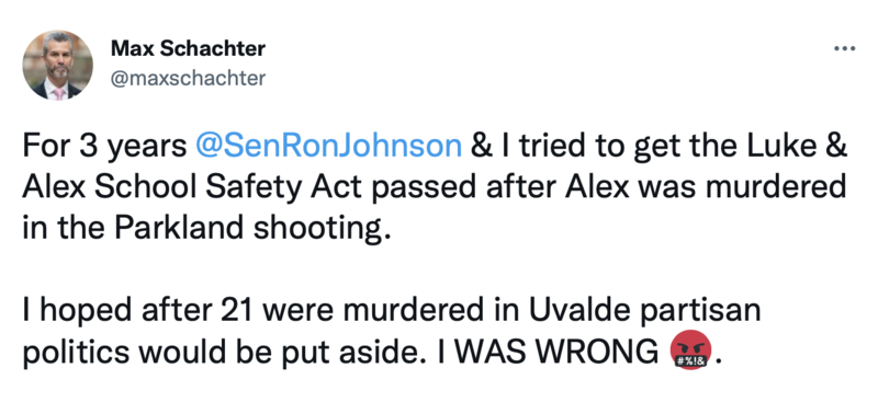 Tweet from Max Schachter