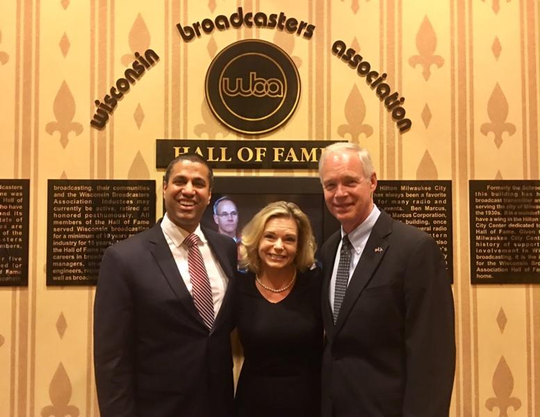 Sen. Johnson and Chairman Pai at WBA Hall of Fame