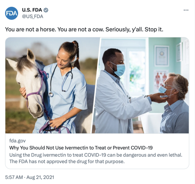 Tweet from FDA