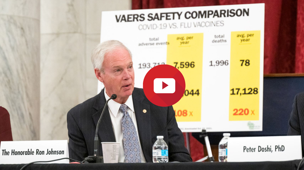 VIDEO RELEASE Sen. Ron Johnson: What is the Rationale for the Mandates? There is No Rationale