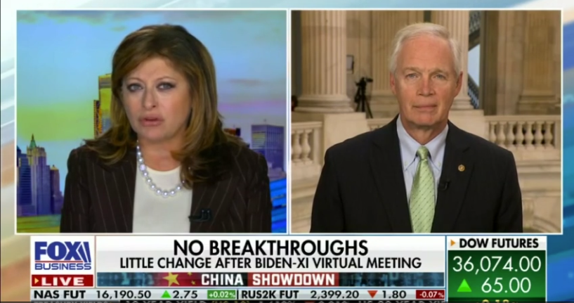 Sen. Johnson on Fox Business: Biden Administration Policies Are Making America Weaker