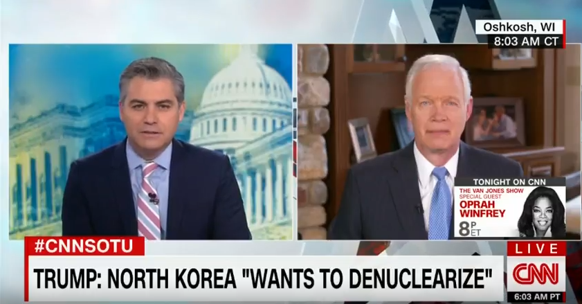 Johnson Discusses North Korea and Trade on CNN