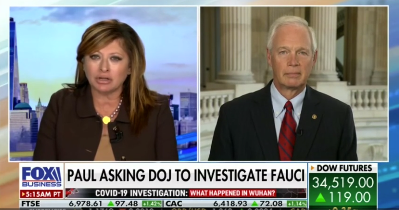 Sen. Johnson on Fox Business: Federal Health Agencies Need to be Transparent; American People Deserve the Truth