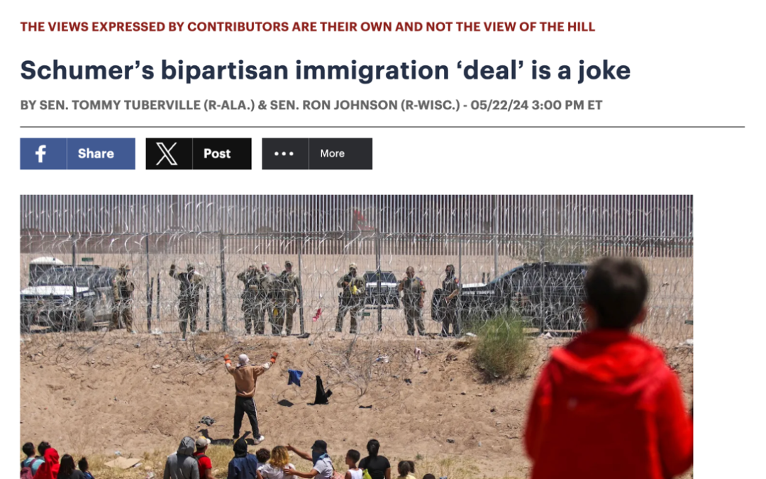 Schumer’s bipartisan immigration ‘deal’ is a joke